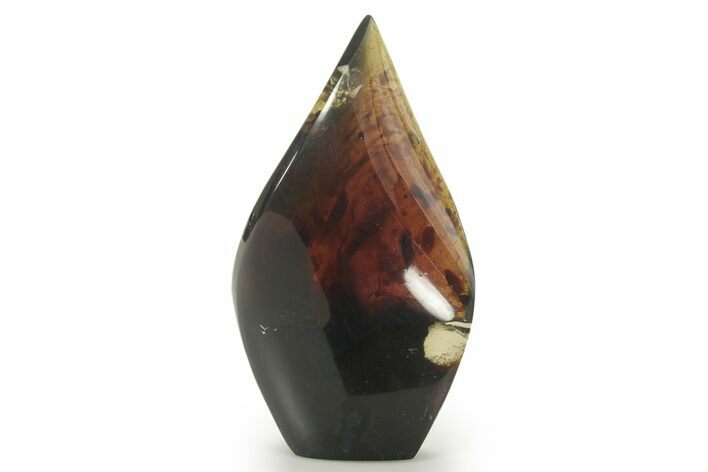 Polished Indonesian Blue Amber Flame #383340